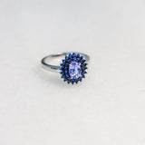 Tanzanite Flower Ring