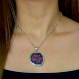 Amethyst Quartz Trapiche Necklace