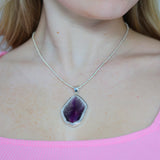 Amethyst Quartz Trapiche Necklace
