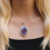 Amethyst Quartz Trapiche Necklace