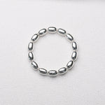 waterproof beaded band ring 925 sterling silver