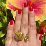 Bumble Bee Jasper & Citrine Duo Ring