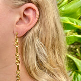 Chain link Shoulder Duster Earrings
