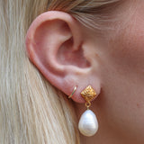 Ornate Diamond Pearl Drops