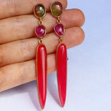 Watermelon Tourmaline Earrings