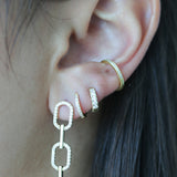 Tiny Crystal Ear Huggies
