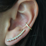 Thin Crystal Ear Cuff