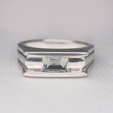 White Topaz Channel Ring