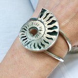 Metal Ammonite Artisan Cuff - large