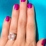 Rose Quartz Stunner Ring - Oval