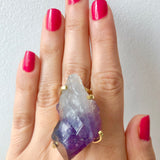 Amethyst Point Wire Ring