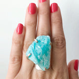 Raw Aquamarine Cuff Ring
