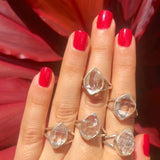 Herkimer Diamond Ring - Split band -size 7
