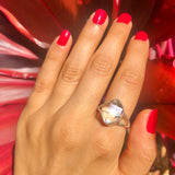 Herkimer Diamond Ring - Split band -size 7