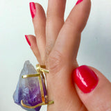Amethyst Point Wire Ring