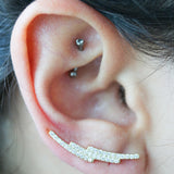 Lightning Bolt Ear Climbers