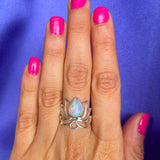 Lotus Blossom Opal Ring - Large