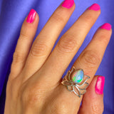 Lotus Blossom Opal Ring - Large