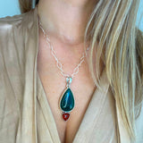 Malachite + Amber Necklace