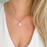 Faceted Moonstone Necklace - Gold