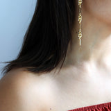 Chain link Shoulder Duster Earrings