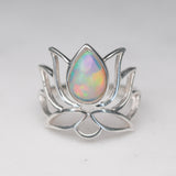 Lotus Blossom Opal Ring - Large