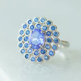 Peacock Princess Ring - Tanzanite