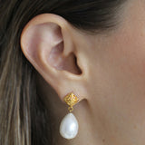 Ornate Diamond Pearl Drops