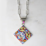 Psychedelic Diamond Mosaic Necklace