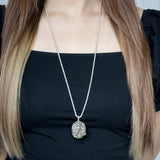 X-Large Long Pyrite Necklace