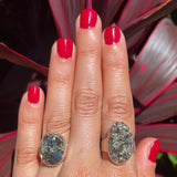 Small Pyrite Ring - Oval size 7
