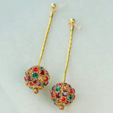 Disco Ball Earrings Large- Rainbow