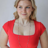 Silver Crystals Layering Necklace
