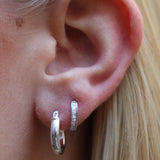 Mini Silver Hoops- 1/2”