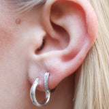 1/2 inch mini silver hoops 925 sterling silver waterproof