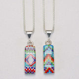 navajo mini bar necklace 925 sterling silver