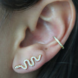 Thin Crystal Ear Cuff