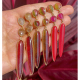 Watermelon Tourmaline Earrings