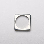 square sculpture ring 925 sterling silver