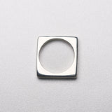 square sculpture ring 925 sterling silver