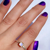 Mixed Metal Gemstone Ring - Moonstone