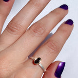 Mixed Metal Gemstone Ring - Topaz & Onyx