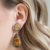 Tiger's Eye + Rutilated Quartz Duo Drops