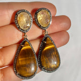 Tiger's Eye + Rutilated Quartz Duo Drops