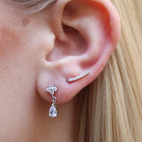 tiny bar ear climbers 925 sterling silver 14k gold plated cubic zirconia