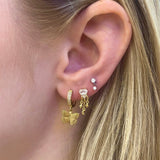 Butterfly Huggie Hoops