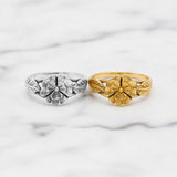 Bloom Carved Flower Ring
