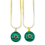 Malachite + Zirconia Bubble Necklace