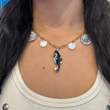 Enamel Seahorse Charm Necklace