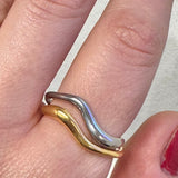 Figit Wave Ring - Two Tone